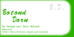 botond dorn business card